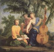 Eustache Le Sueur Melpomene Erato and Polymnia (mk05) painting